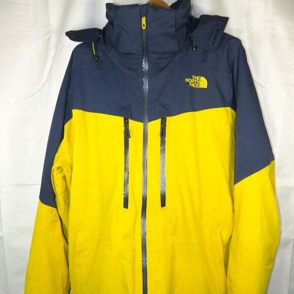 The North Face NF0A3IFZ Chakal Ski Jacket Dryvent Rain Yellow Blue Men's Large